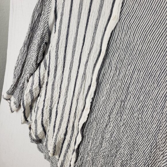 Jane + Delancey Crinkled Blouse Top Shirt Striped Colorblock size 2X Button-up - Picture 12 of 13